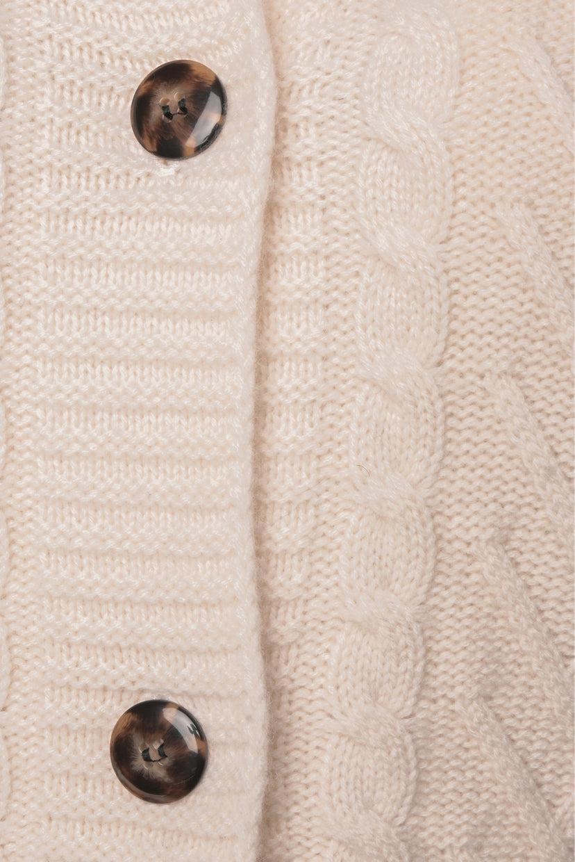 Sablyn Size XS Collared Cableknit Cashmere Cardigan