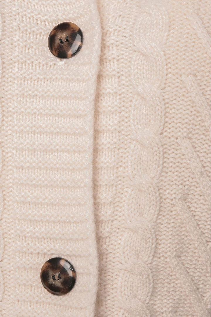 Sablyn Size XS Collared Cableknit Cashmere Cardigan
