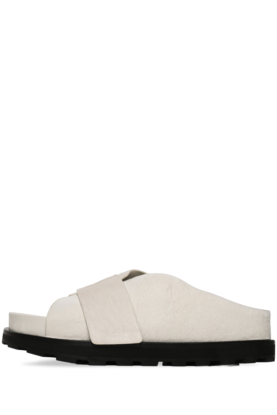 Jil Sander Size 40 Cross Strap Pony Slides