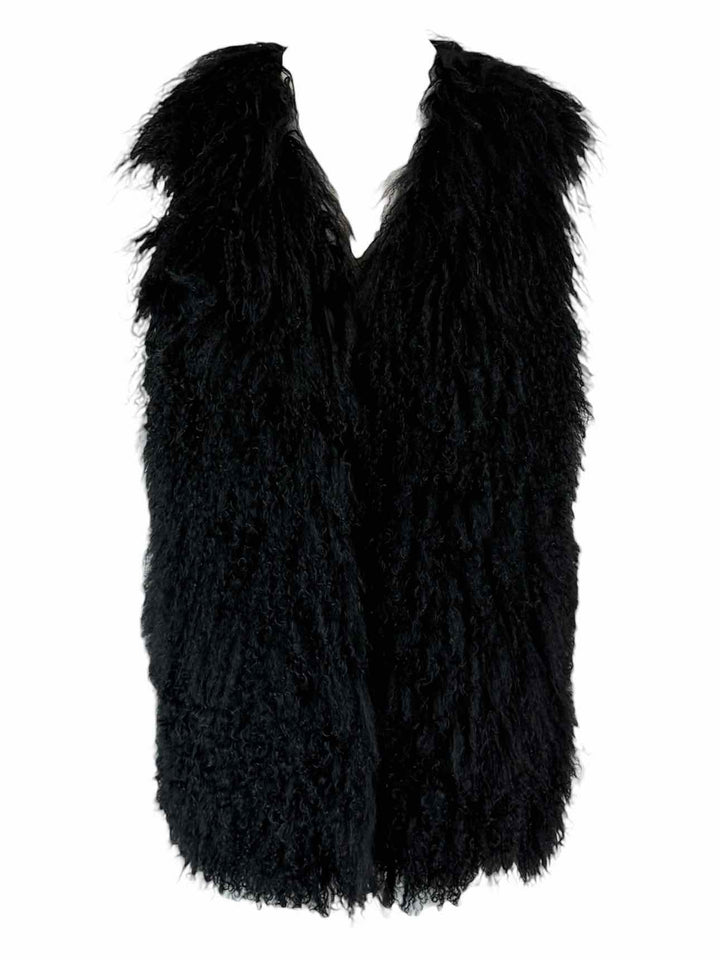 Alice + Olivia Size S Oversized Dyed Lamb Fur Vest
