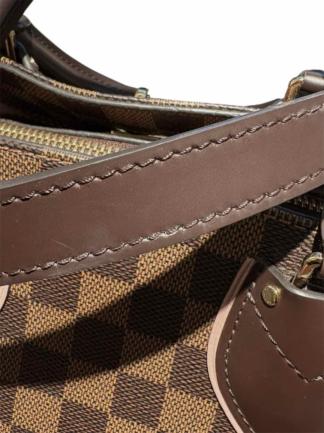 Louis Vuitton Cuir Taurillon Damier Ebene Normandy Magnolia Purse