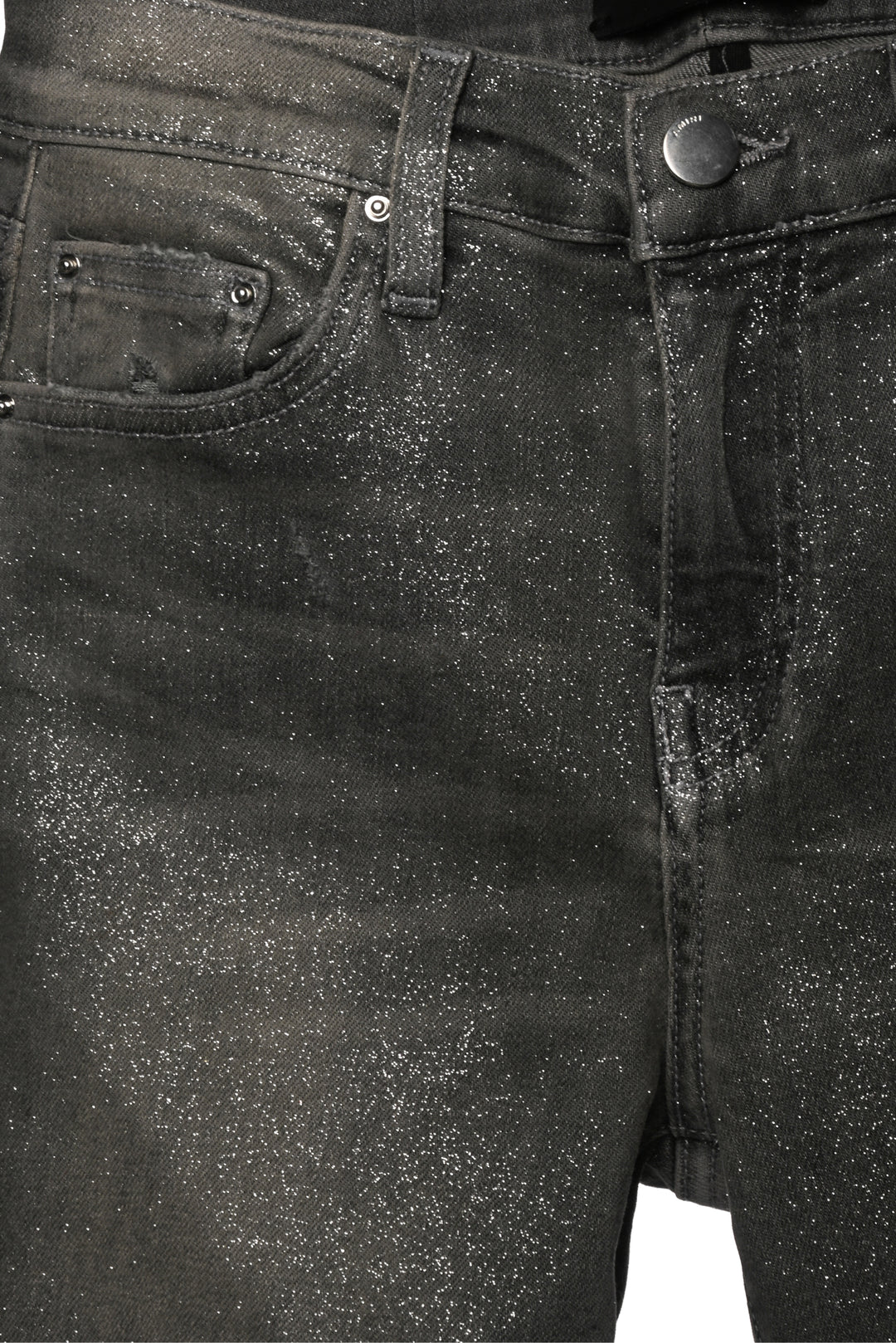 Amiri Size 26 Sparkle Distressed Skinny Jeans