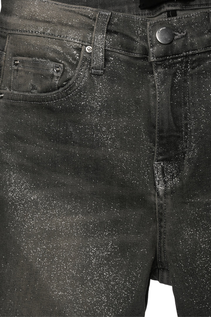 Amiri Size 26 Sparkle Distressed Skinny Jeans