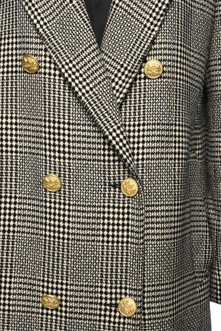Holland Cooper Size 6 Prince of Wales Mono Double Breasted Coat