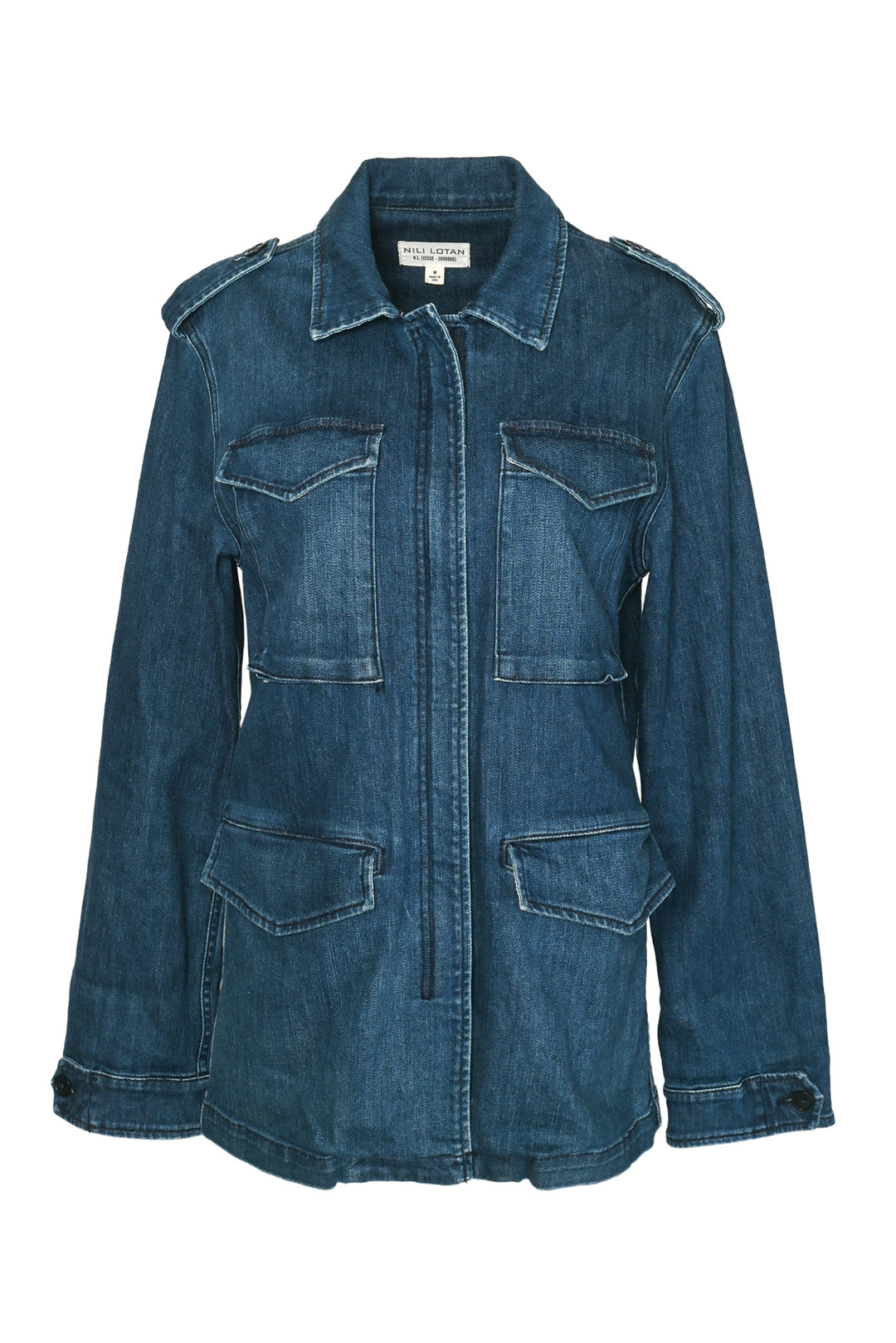 Nili Lotan Size M Denim Utility Jacket