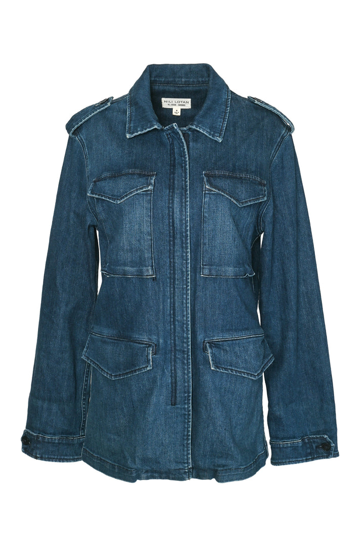 Nili Lotan Size M Denim Utility Jacket
