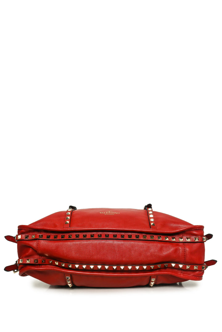 Valentino Vitello Rockstud Shopper Tote