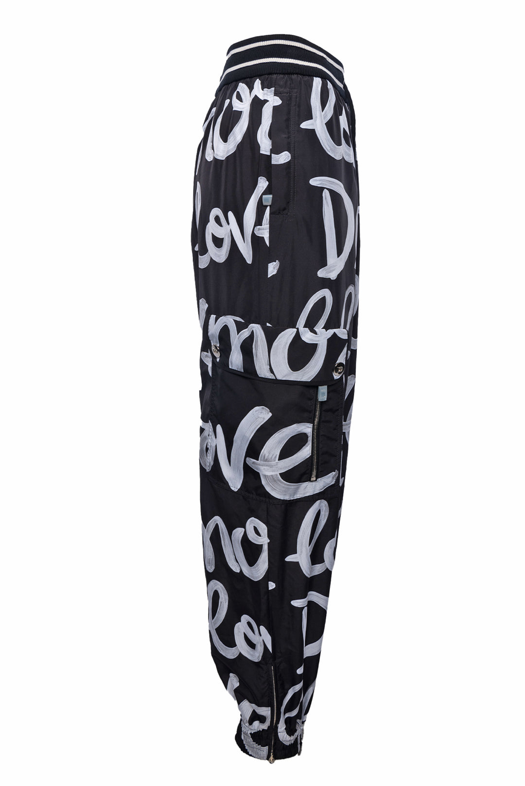 Dolce & Gabbana Size 40 Printed Drawstring Jogger Pants