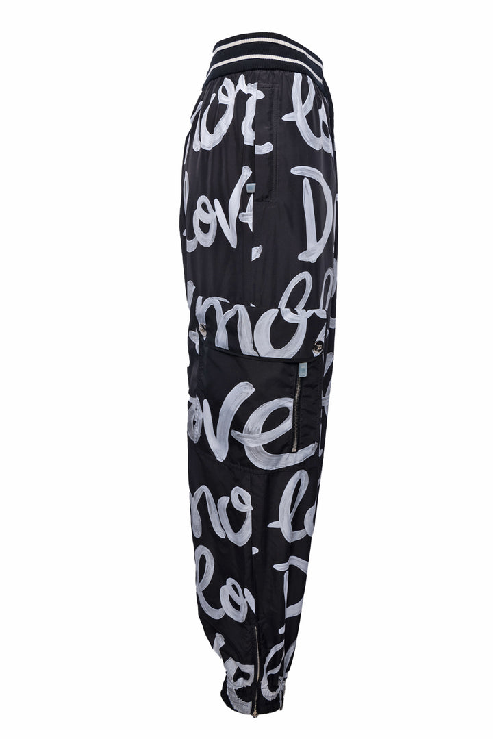 Dolce & Gabbana Size 40 Printed Drawstring Jogger Pants