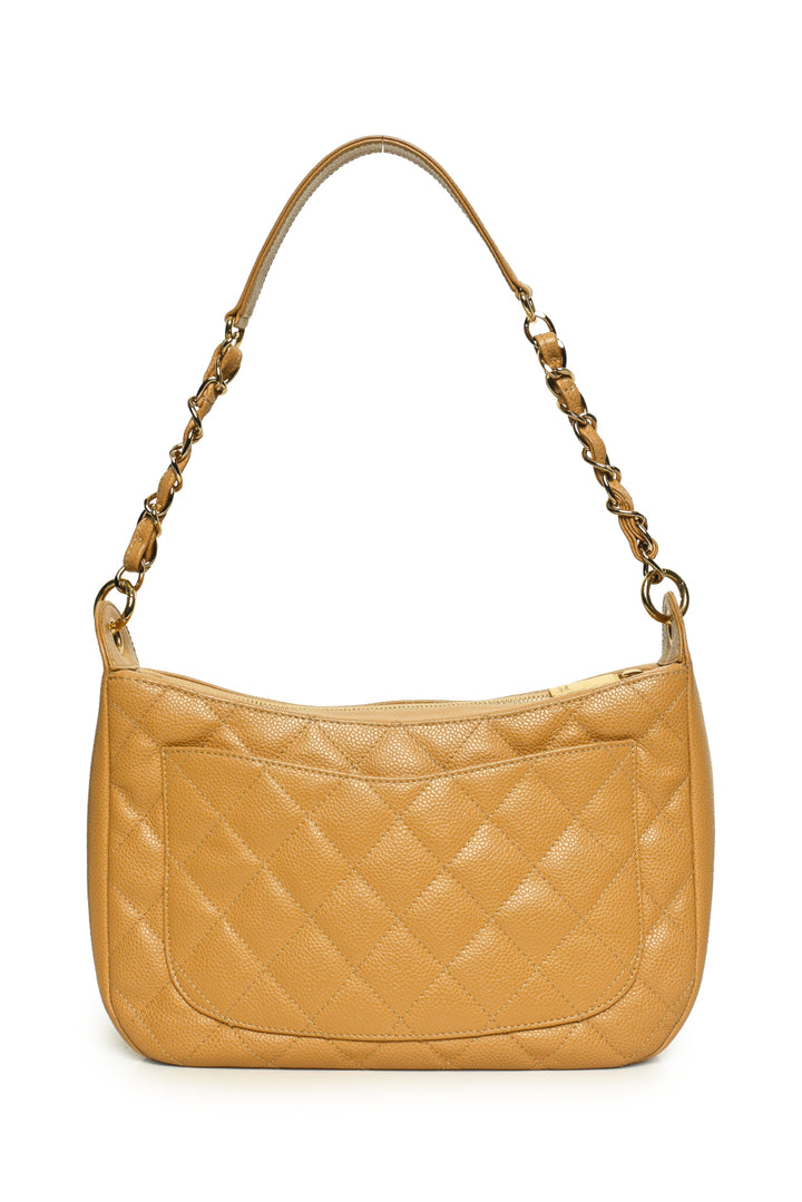 Chanel 2002-2003 Quilted Caviar Leather Timeless Shoulder Bag