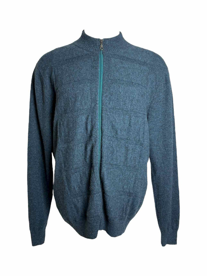 Black Goat Cashmere Zip Size XXL Men's Cardigan