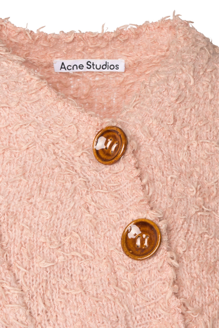 Acne Studios Size S Kinori Distressed Knit Crop Cardigan