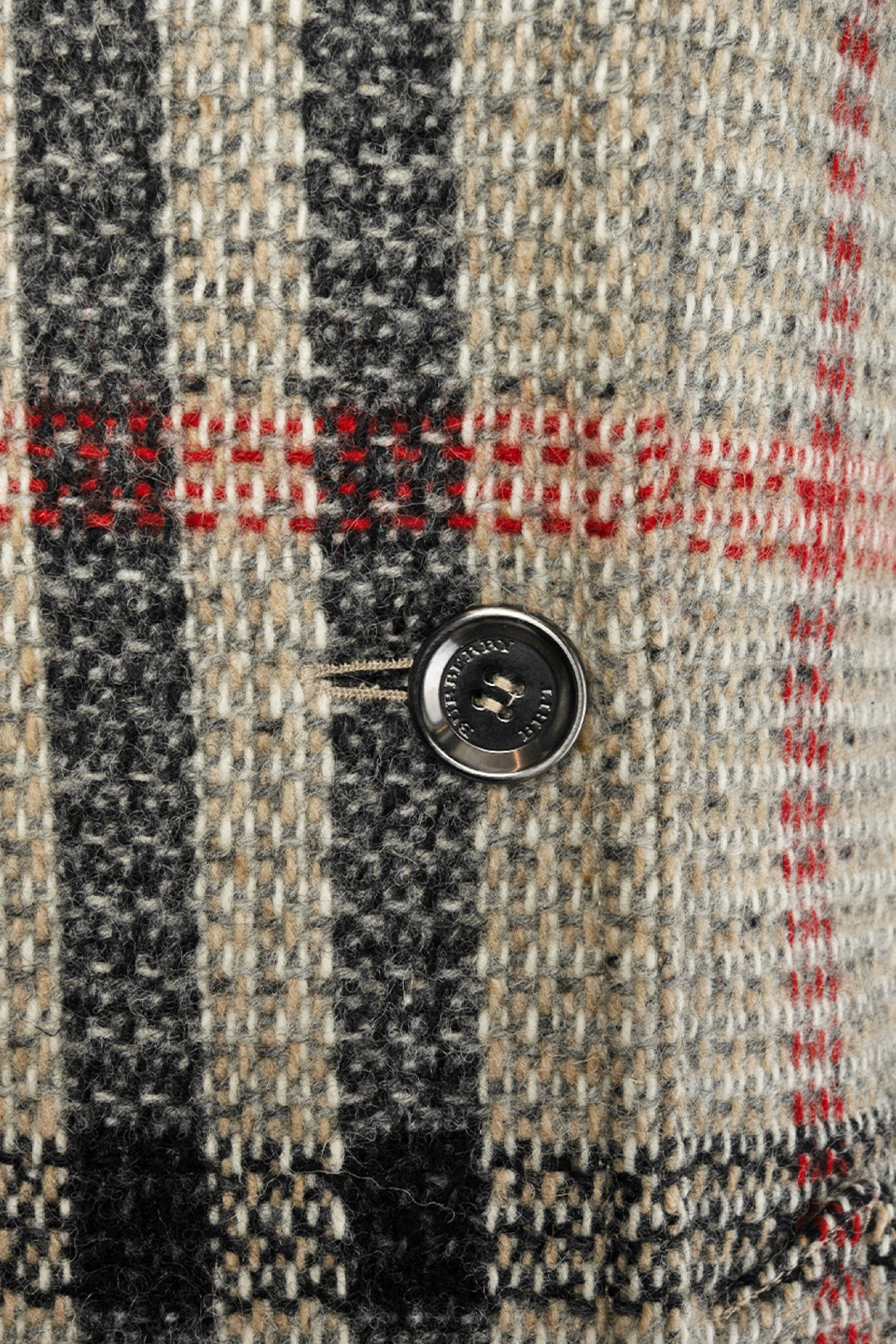 Burberry Brit Size 6 Double Breasted Knit Check Wool Coat