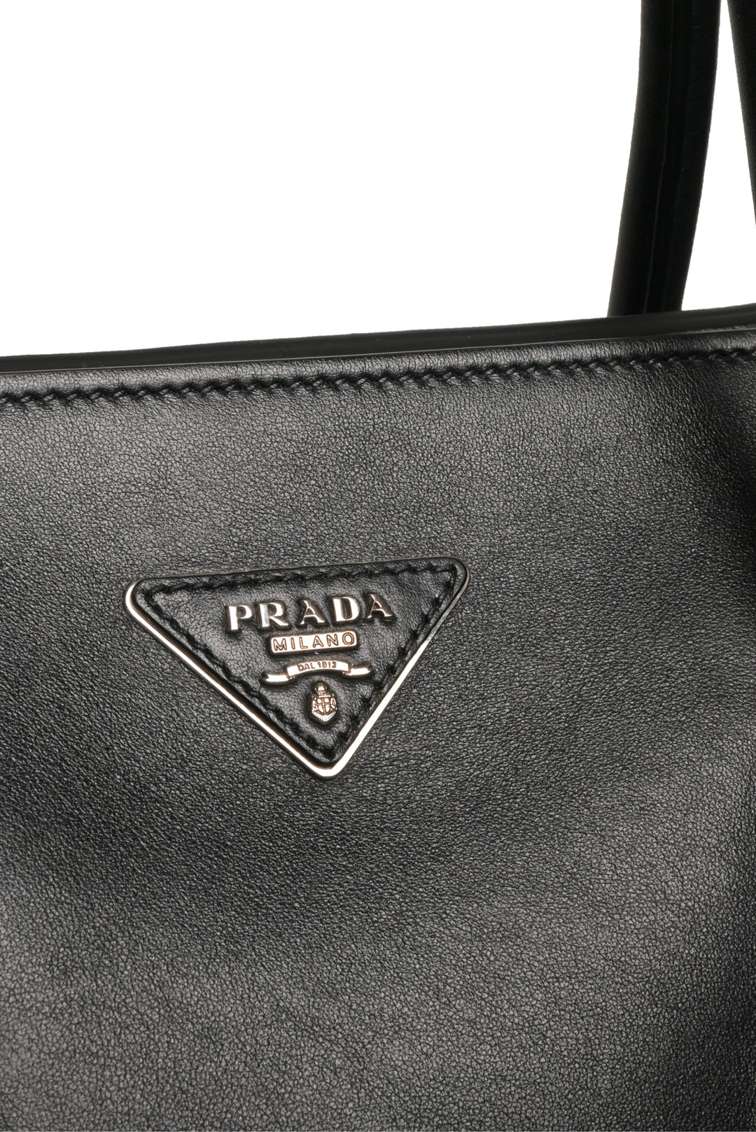 Prada Vitello Inside-Stud Soft East/West Tote