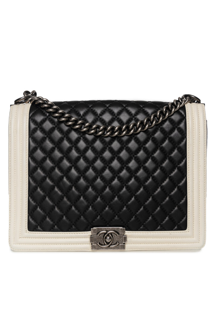 Chanel 2012-2013 Lambskin Quilted Large Boy Flap Bag