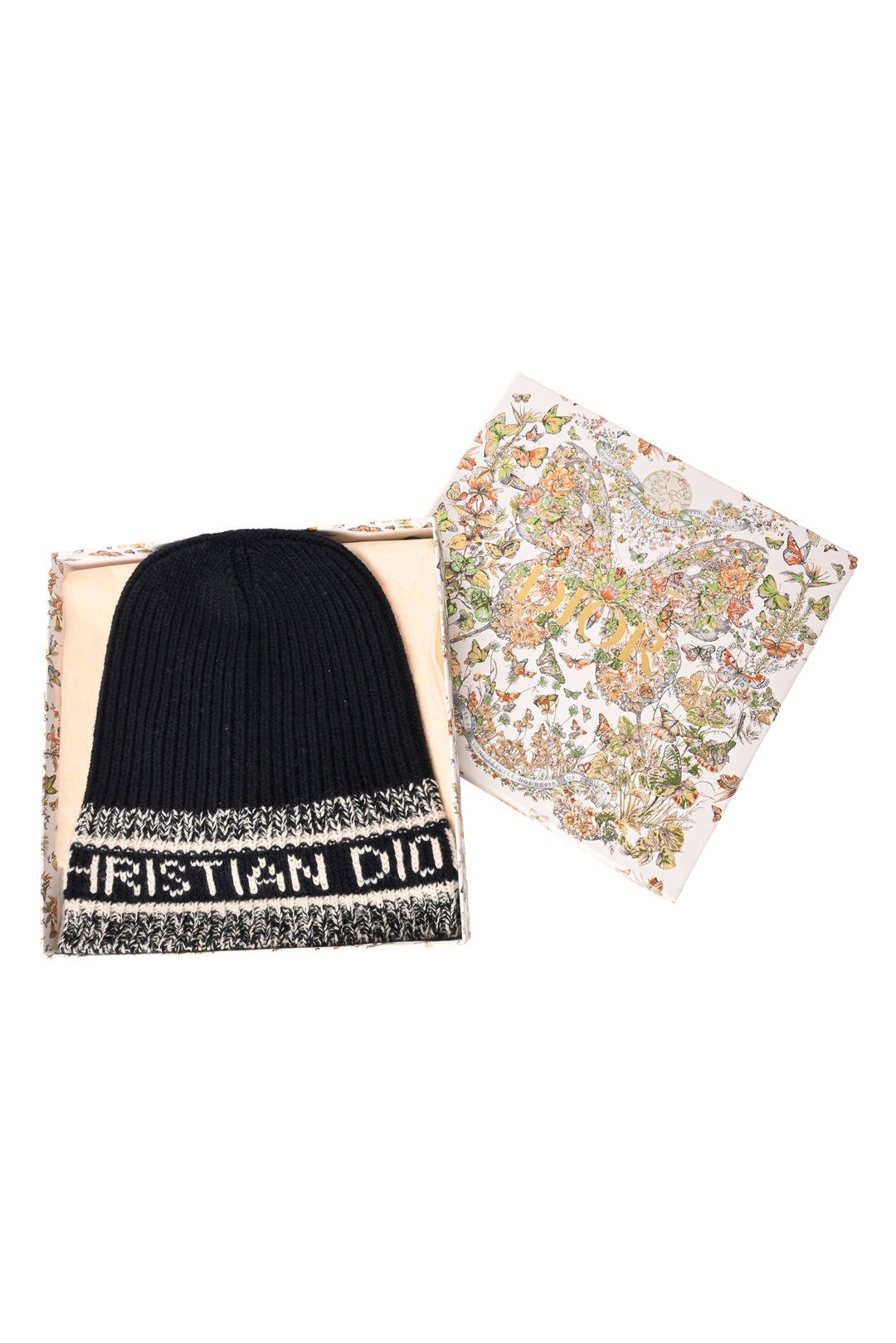 Christian Dior Size OS Wool & Cashmere Logo Beanie