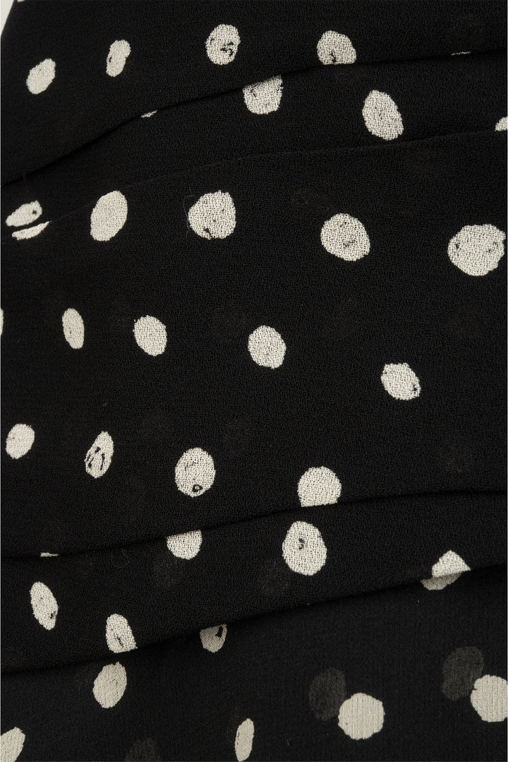 Saint Laurent Size 38 Polka Dot Ruffle Mini Skirt