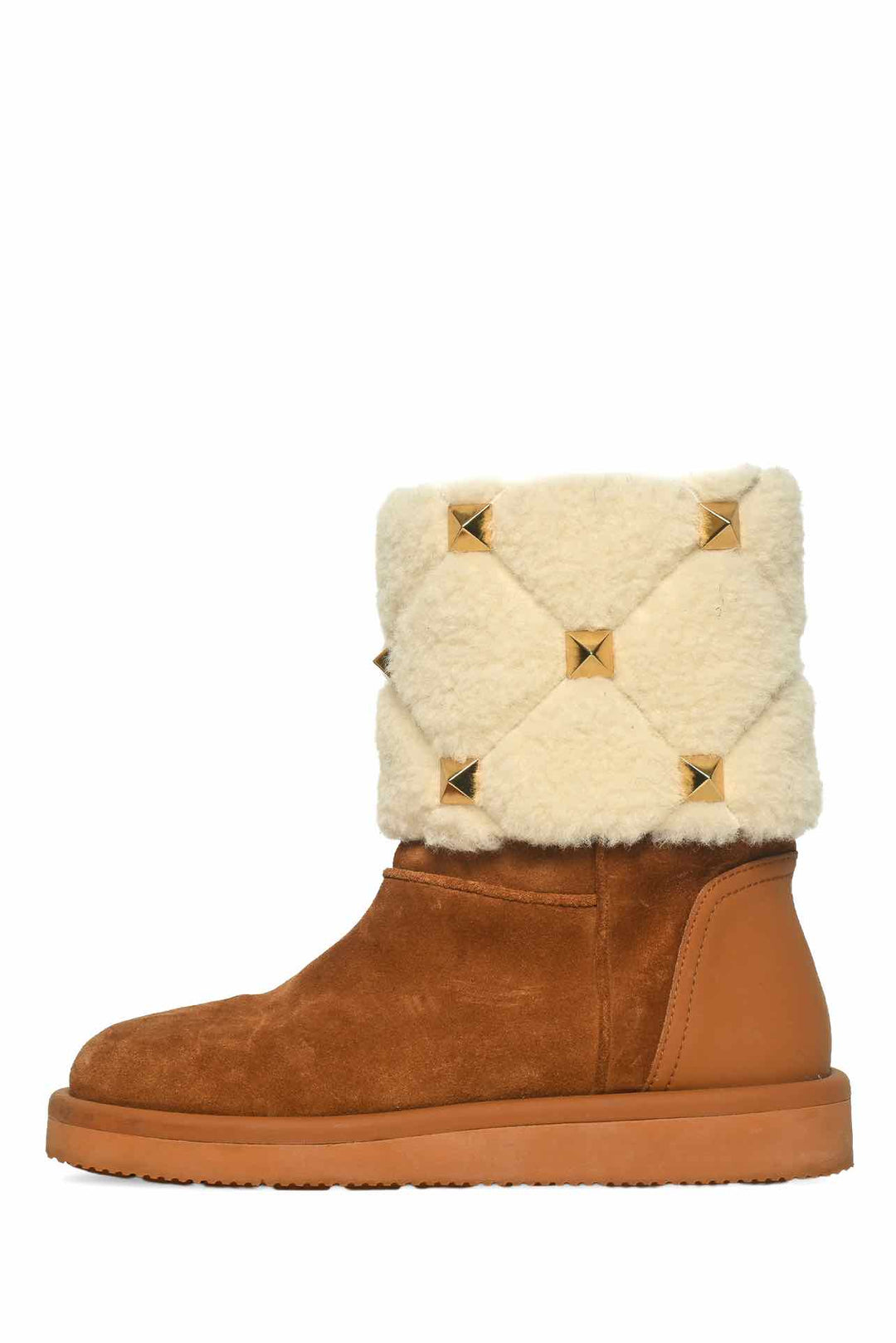 Valentino Size 36.5 Roman Stud Quilted Ankle Boots