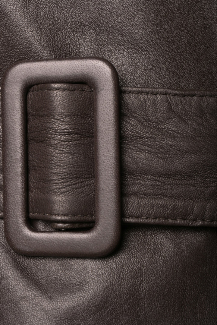 Brooks Brothers Size 2 Leather Trench Coat