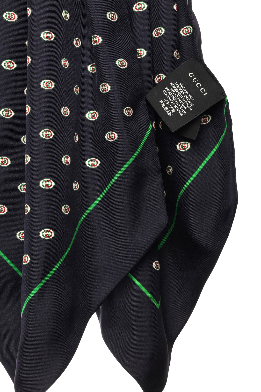 Gucci Monogram Pleated Silk Twilly