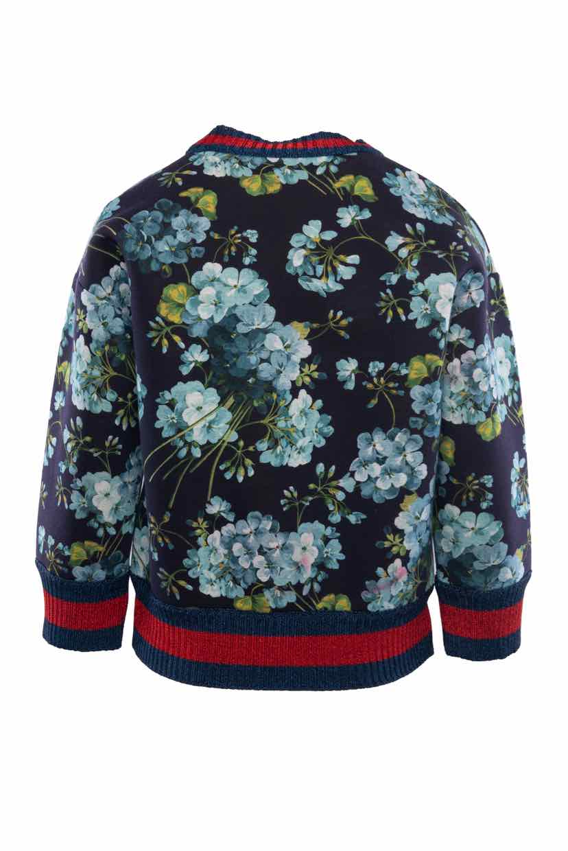 Gucci Size XS Floral Print Crew Neck Sweatshirt