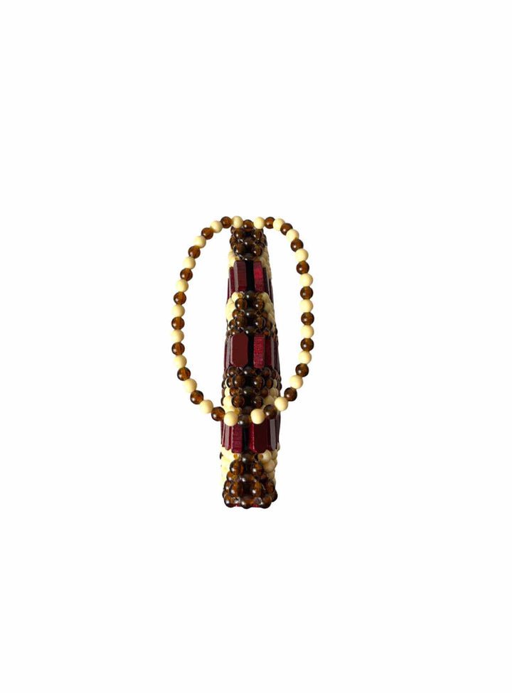 Vivienne Westwood The Bianca  Made in Kenya Collection Wood Beaded Clutch