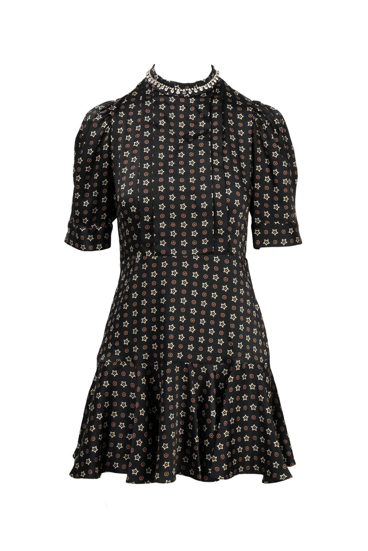 Sandro Size 36 Star Print Mini Dress