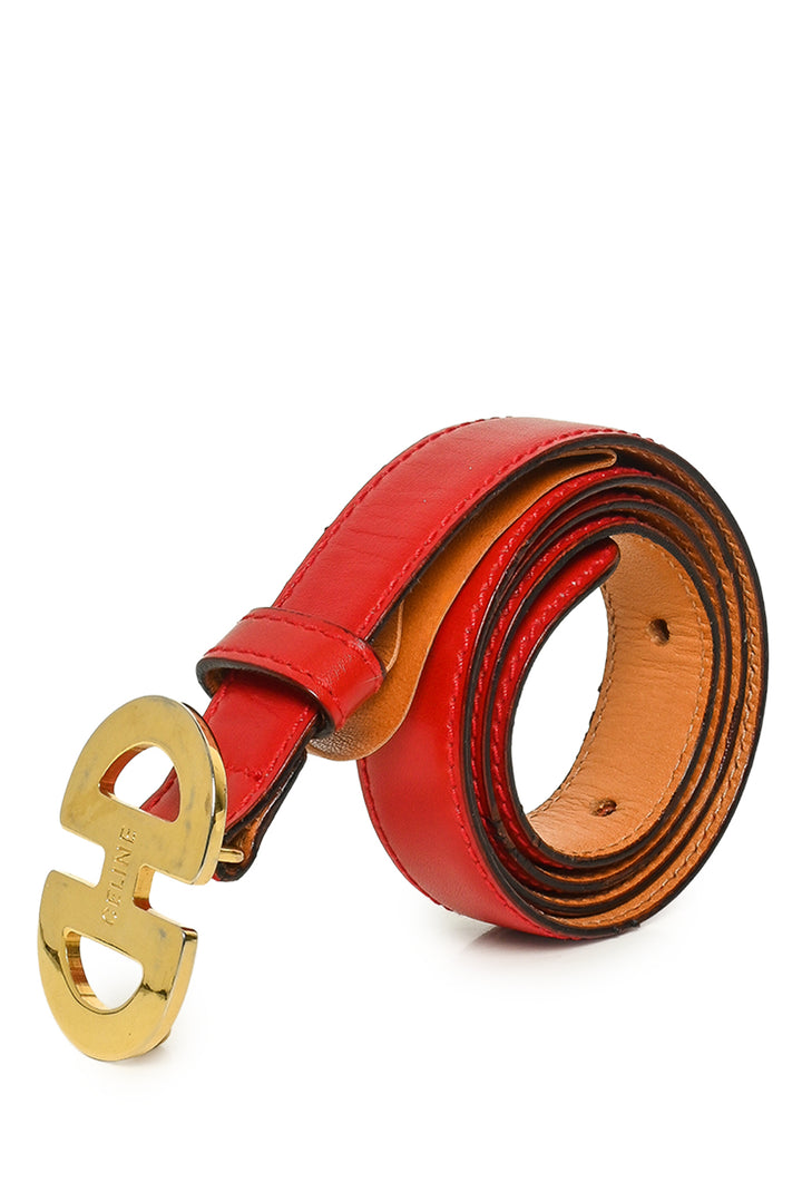 Celine Vintage Logo Skinny Belt