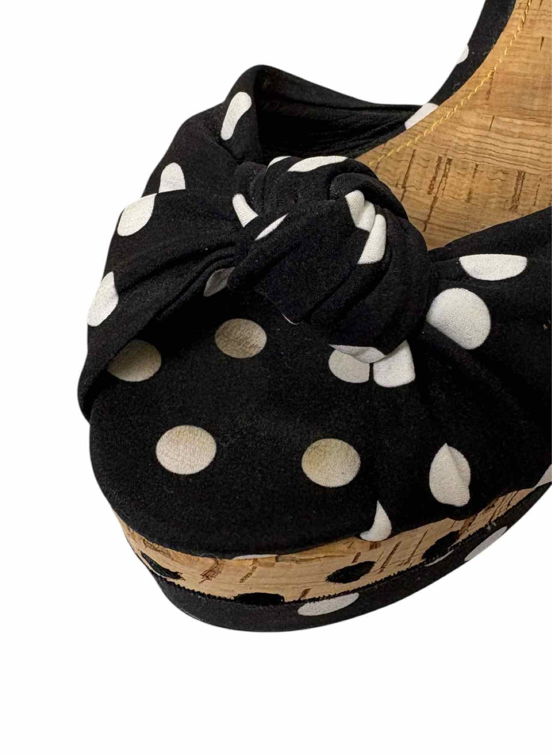 Dolce & Gabbana Size 38.5  Embroidered Cork Wedges