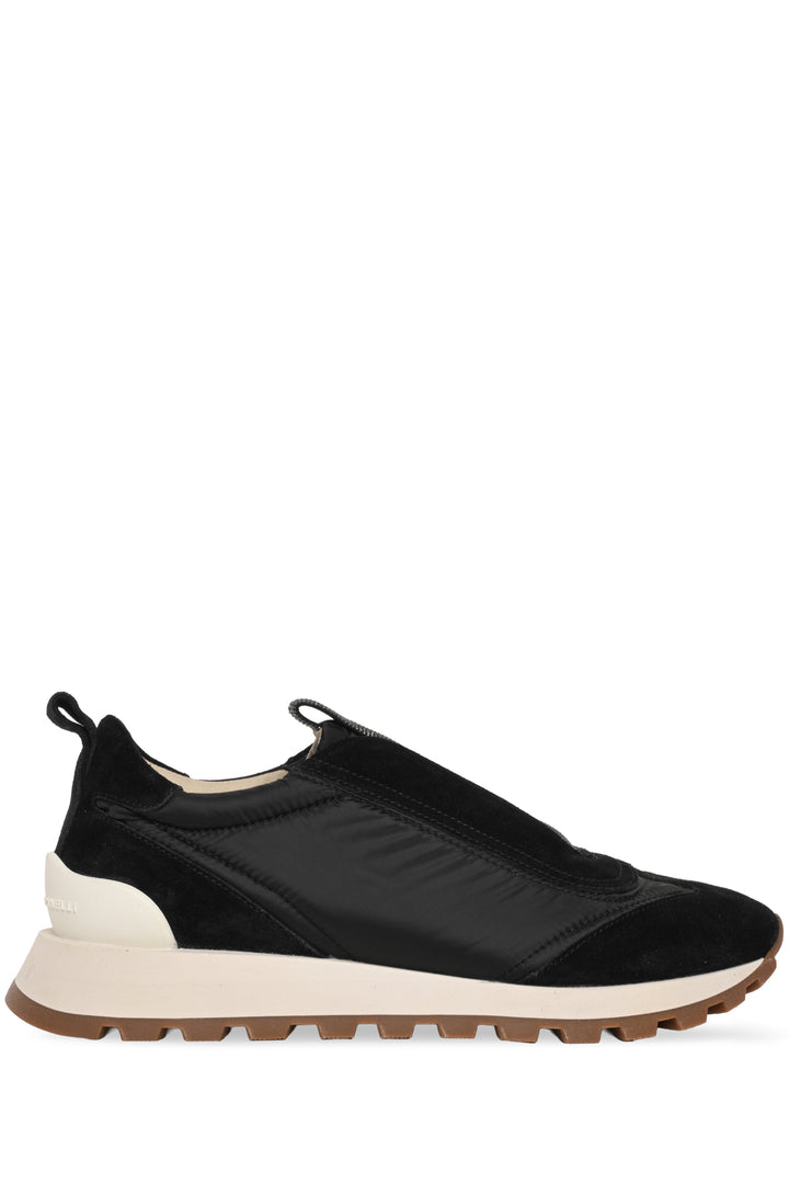 Brunello Cucinelli Size 39 Nylon & Suede Slip On Sneaker