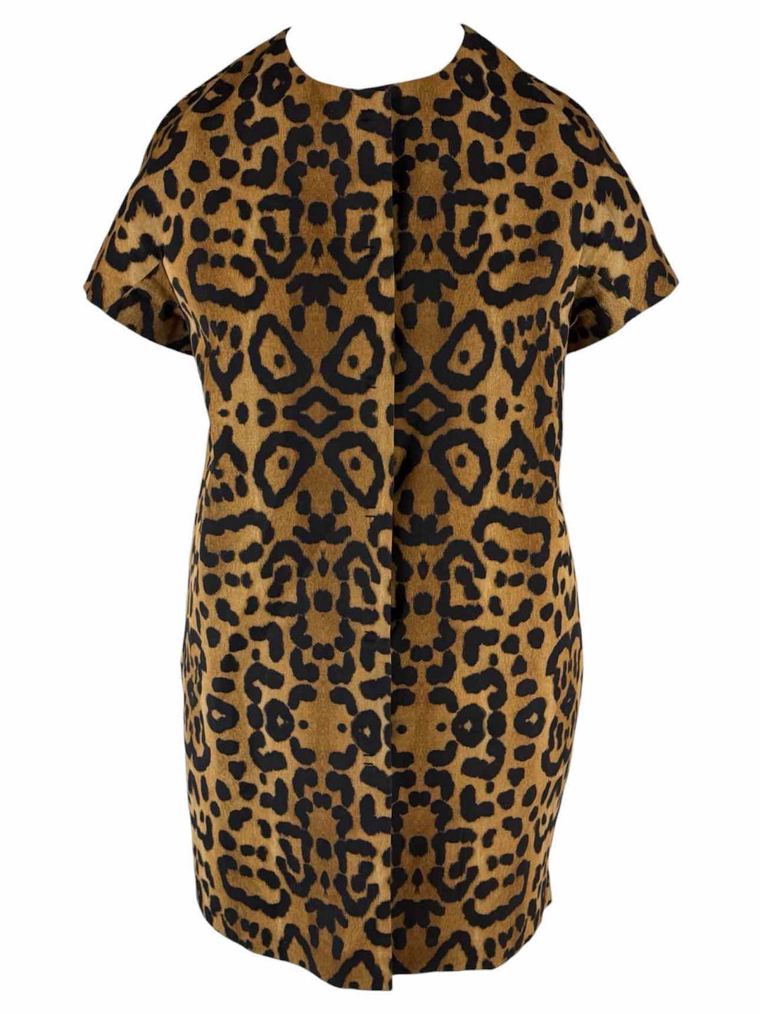 Giambattista Valli Size 4 Sleeveless Leopard Print Jacket