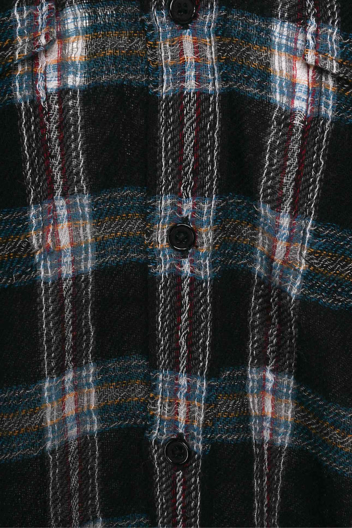Saint Laurent Size XS Men's 2018 Wool Plaid Shirt Long Sleeve