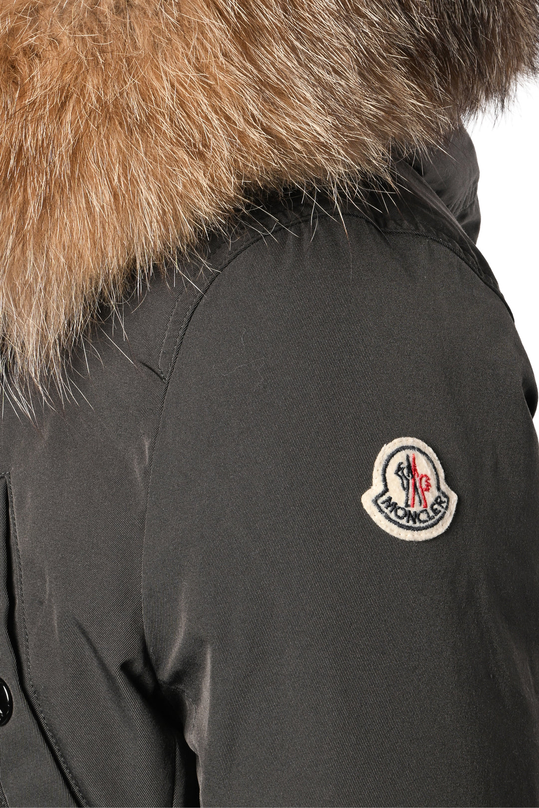 Moncler Size 2 Fox Fur Trim Hooded Arriette Parka