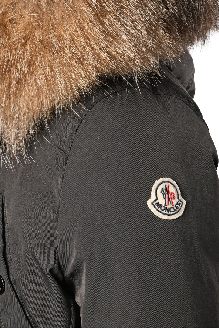 Moncler Size 2 Fox Fur Trim Hooded Arriette Parka