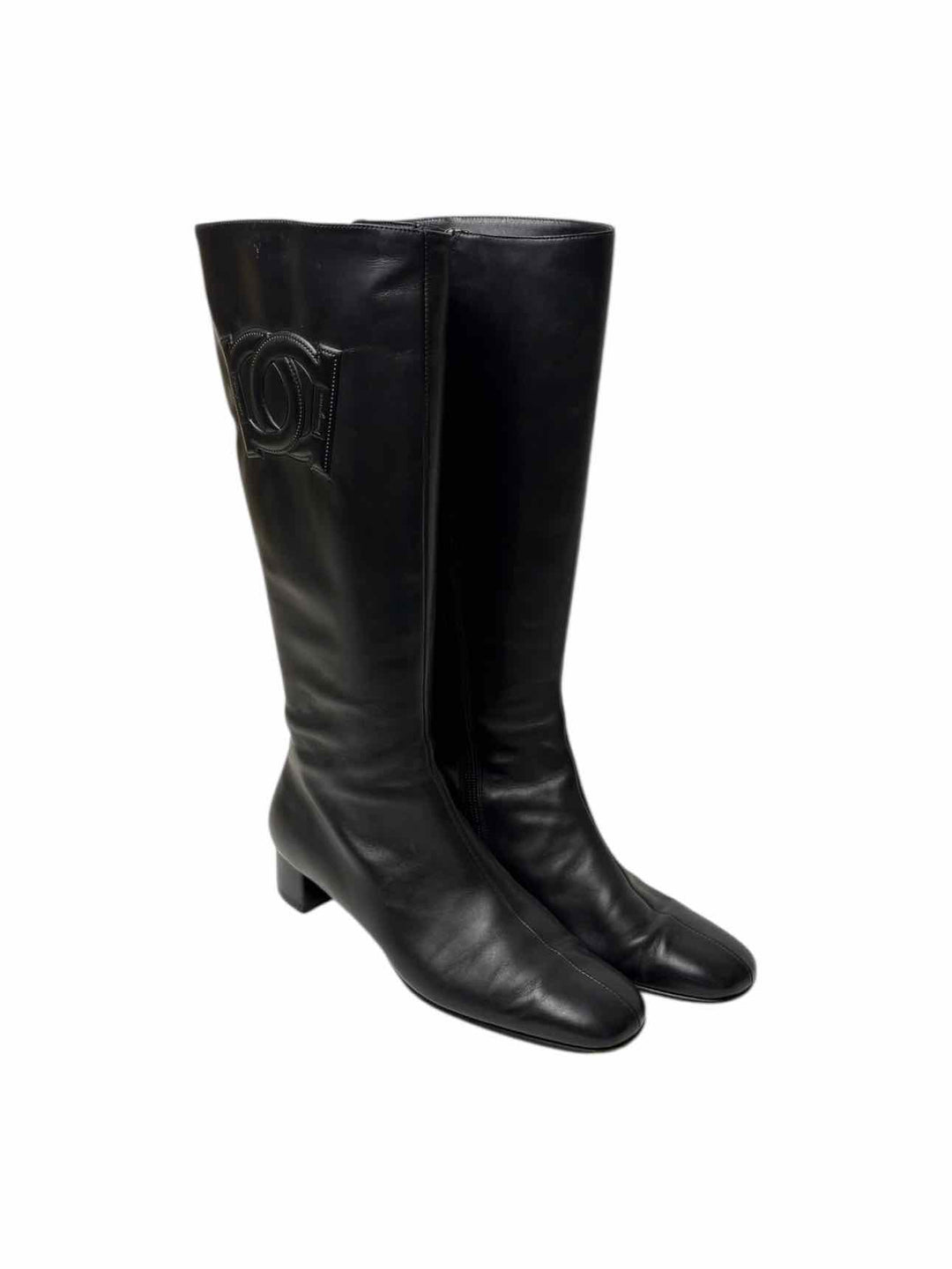 Ferragamo Logo Riding Size 6 Boots