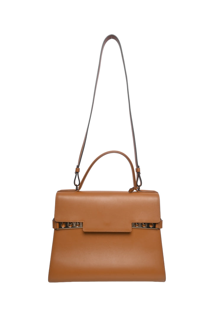 Delvaux Leather Tempete GM Shoulder Bag
