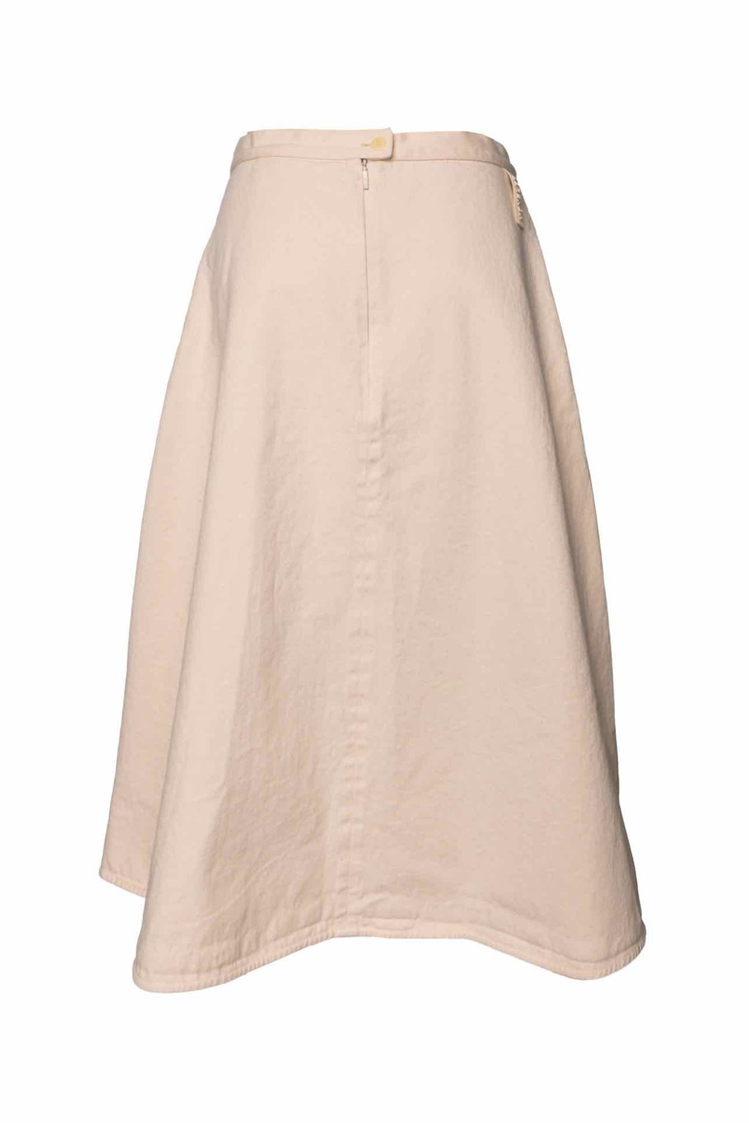 Moncler Size 6 Denim Midi Skirt