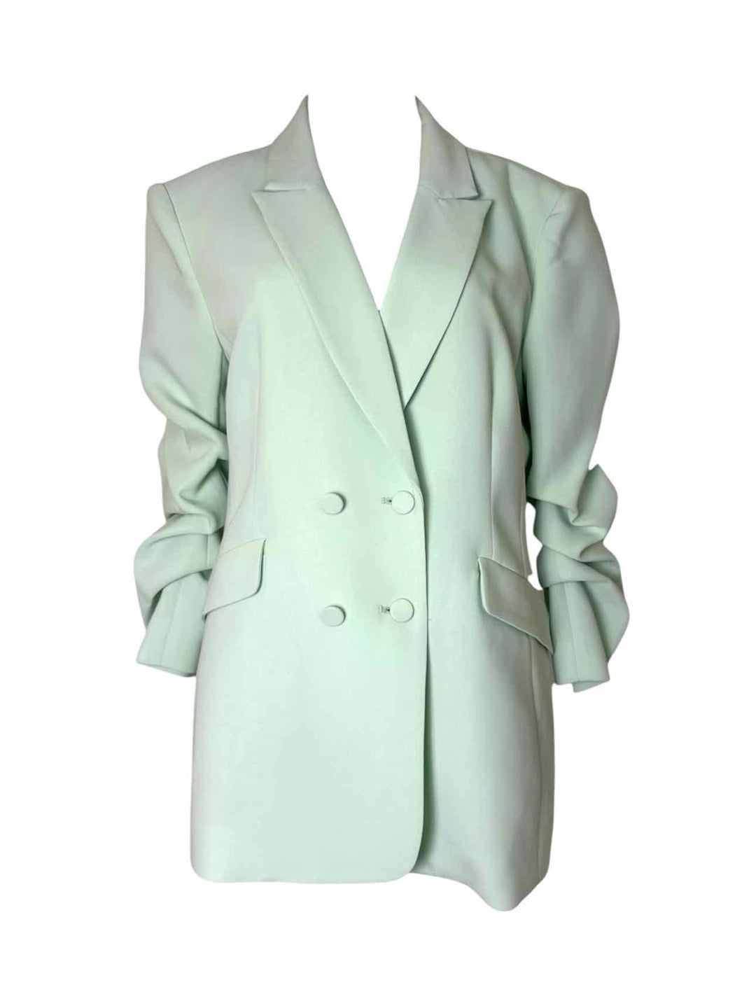 cinq a sept Size 12 Double Breasted Poly  Blazer