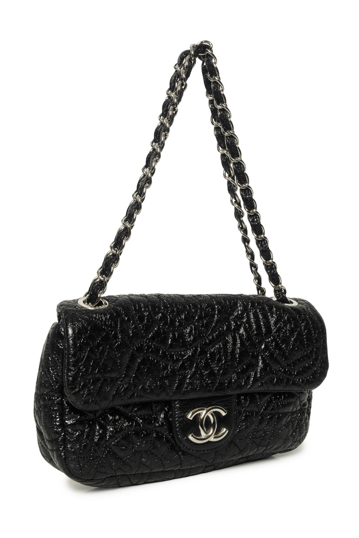 Chanel Patent Graphic Edge Single Flap Bag