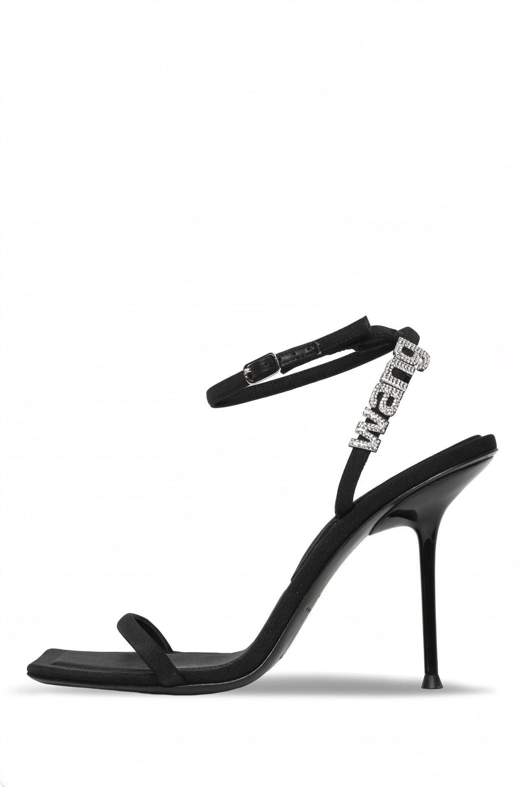 Alexander Wang Size 40 Julie Lycra Heeled Crystal Logo Sandals