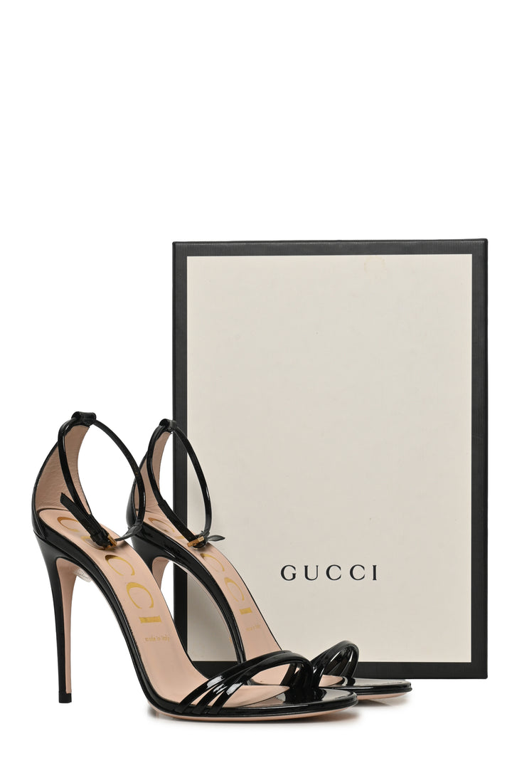 Gucci Size 39 Isle Patent Leather Sandals