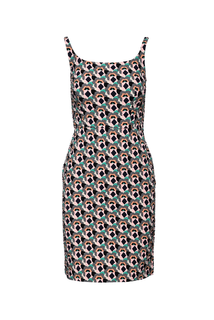 Prada Size 40 2016 Embossed Sleeveless Dress