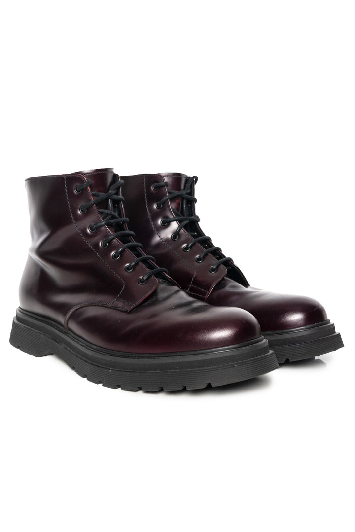 Mens Shoe Size 12 Prada Men's Cordovan Lace-up Boots