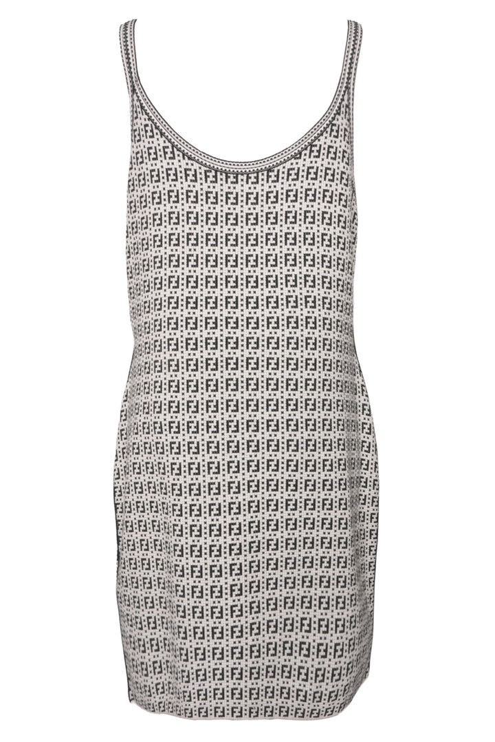 Fendi Size 12 FF Logo Print Mini Dress