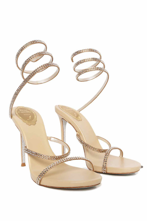 Rene Caovilla Cleo Embellished Heeled Sandals