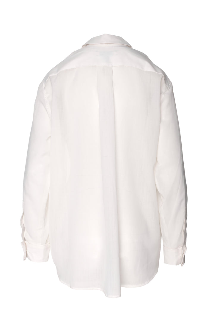 Kall Meyer Size S Chloe Bib Button Down Blouse