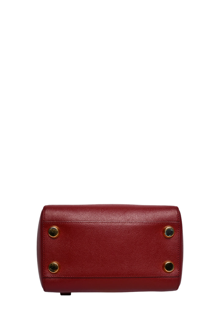Senreve Merlot Grained Leather Mini Maestra Convertible Shoulder Bag BackPack