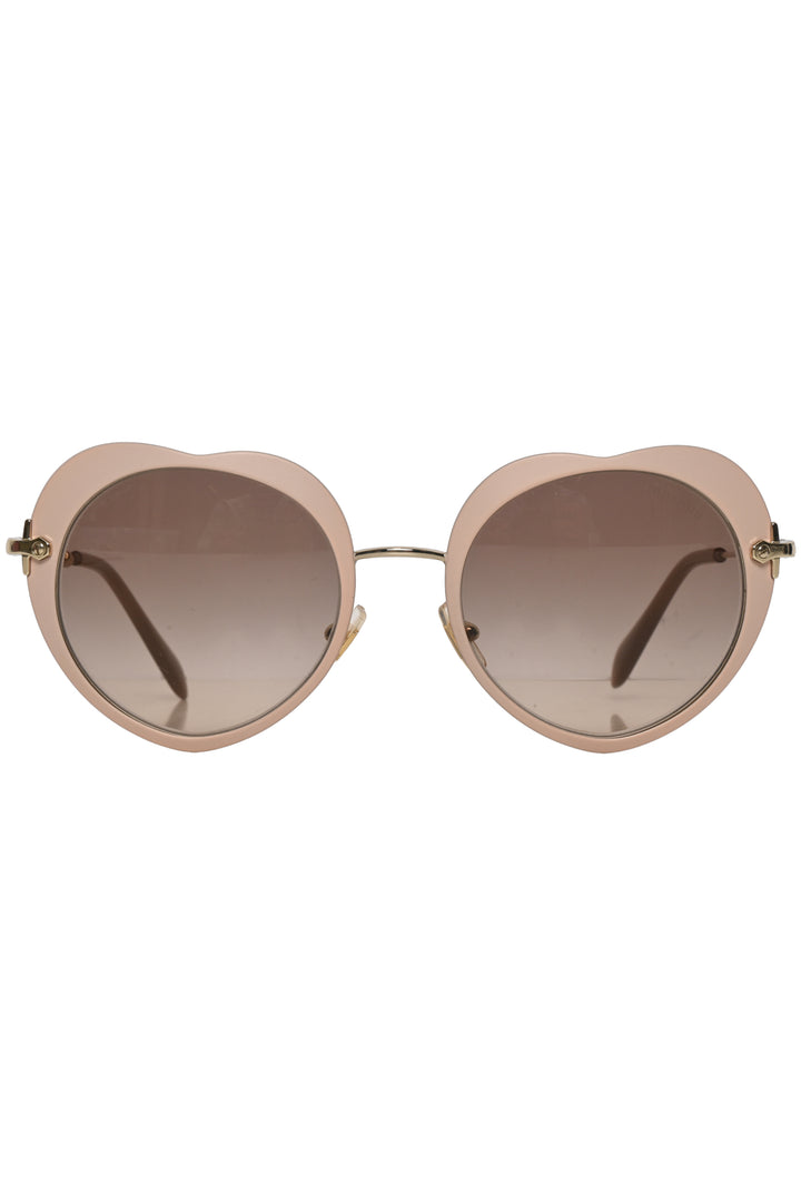 Miu Miu Heart Frame Sunglasses