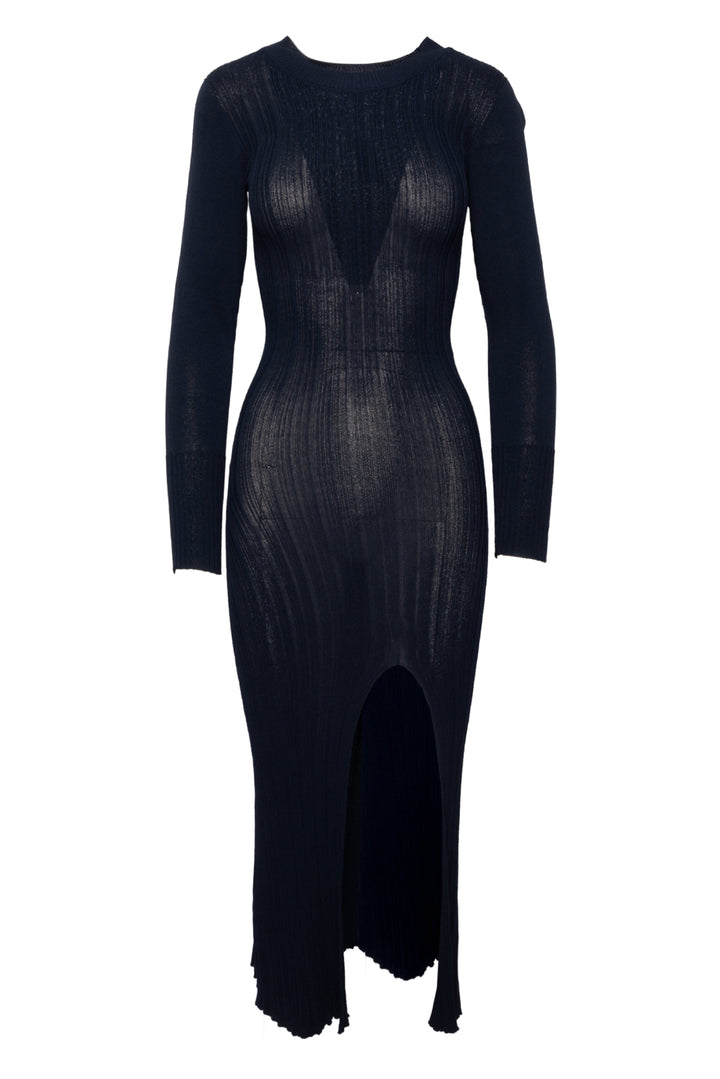 Jacquemus Size 36 La Robe Lovetta Knitted Midi Dress