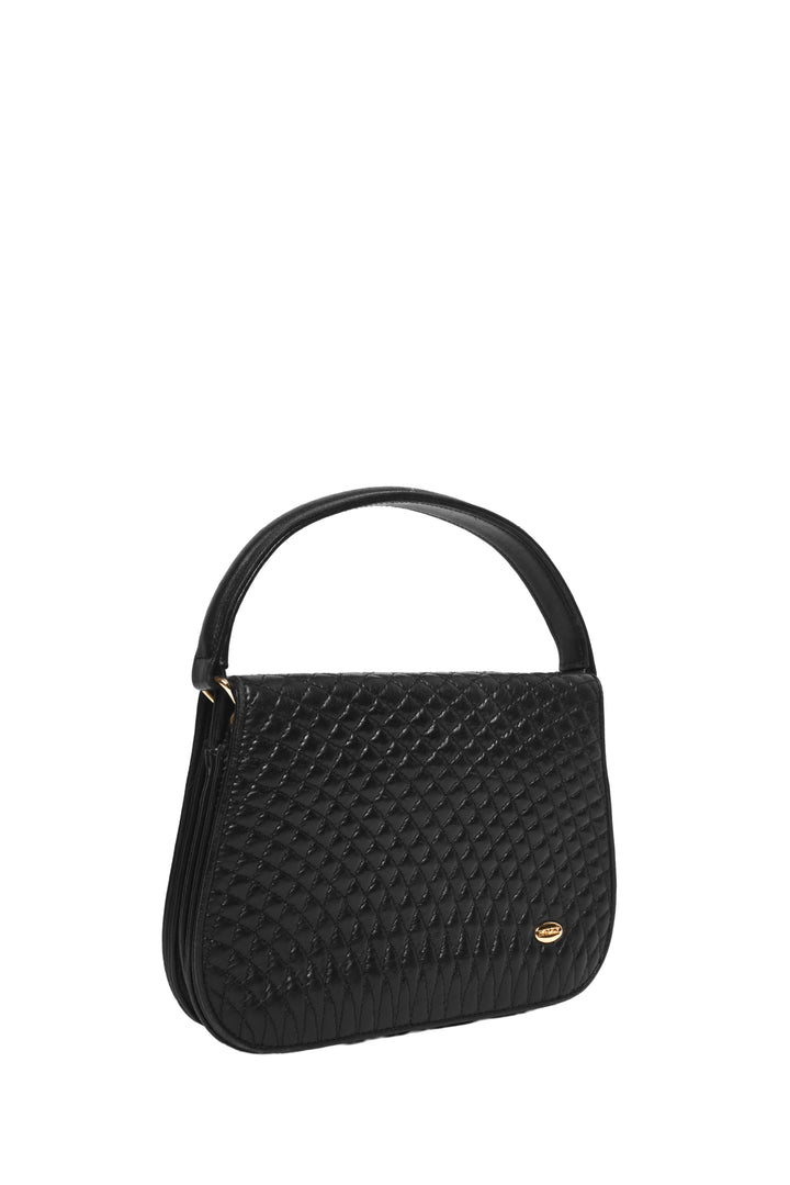 Bally Vintage Quilted Leather Top Handle Purse